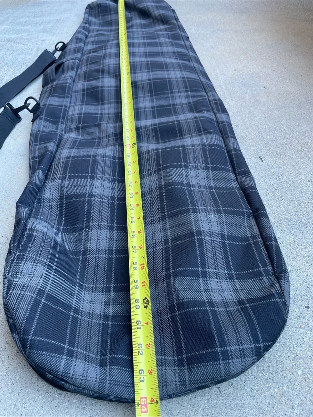 DAKINE Unpadded Snowboard Bag Shoulder Strap Black Gray Plaid